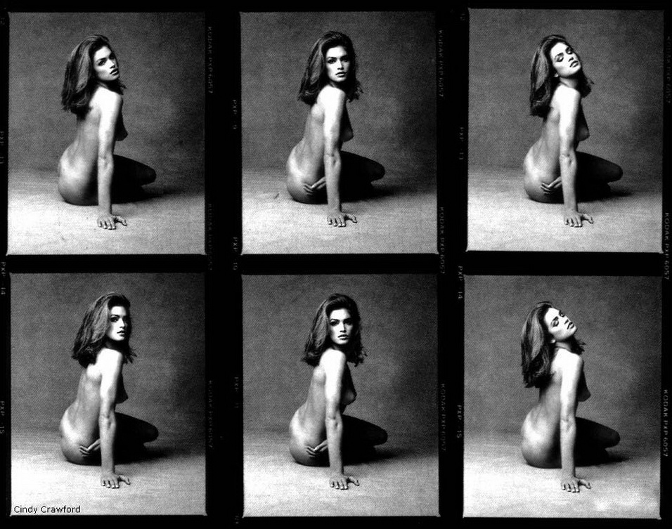 голая фигура Синди Кроуфорд на кадрах с фотосессии фото