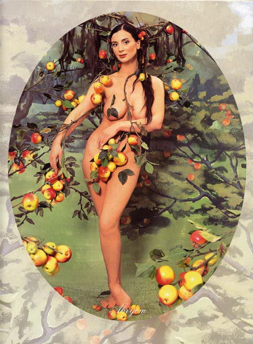 фото 12 голая Екатерина Стриженова среди яблок, фото под старую картину