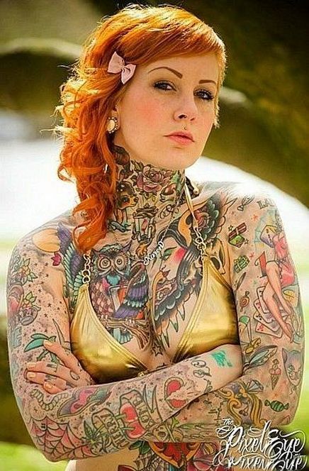 сказочные сюжеты сплошняком по всему телу женщины, женская татуировка фото