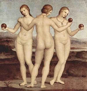 картина Три грации с яблоками