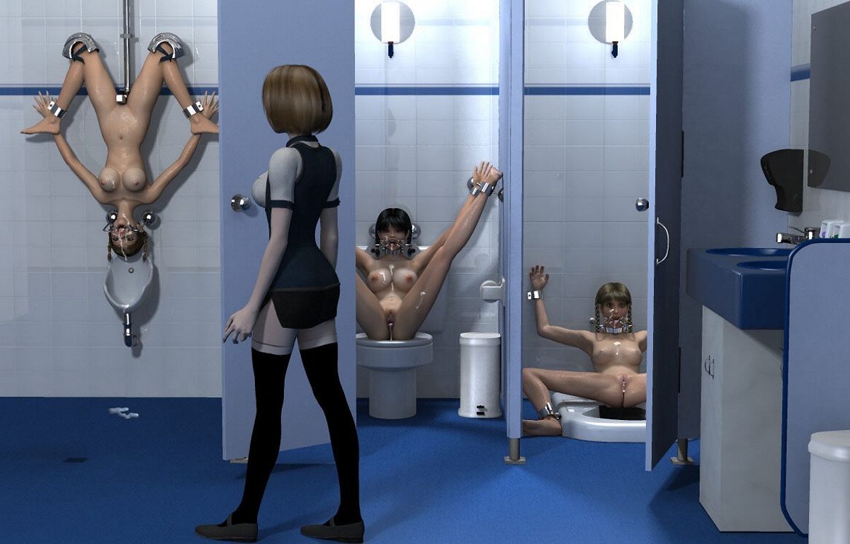 туалет для вип персон на круизном лайнере с голыми девушками для гигиенических целей. 3D порно комикс картинка 