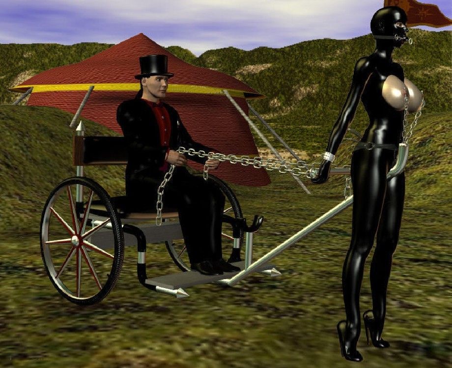 джентельмен в коляске с пони-девушкой. секс 3D порно комикс 