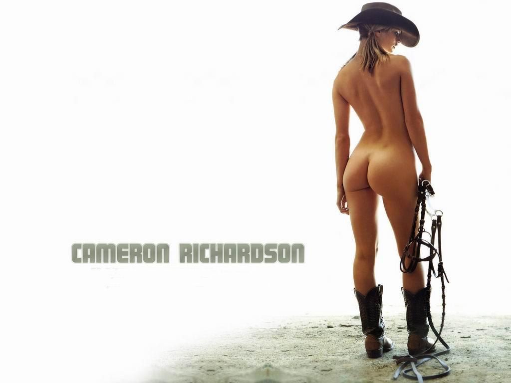 Кэмерон Ричардсон голая в ковбойской шляпе. обои для рабочего стола Обнаженные Знаменитости 