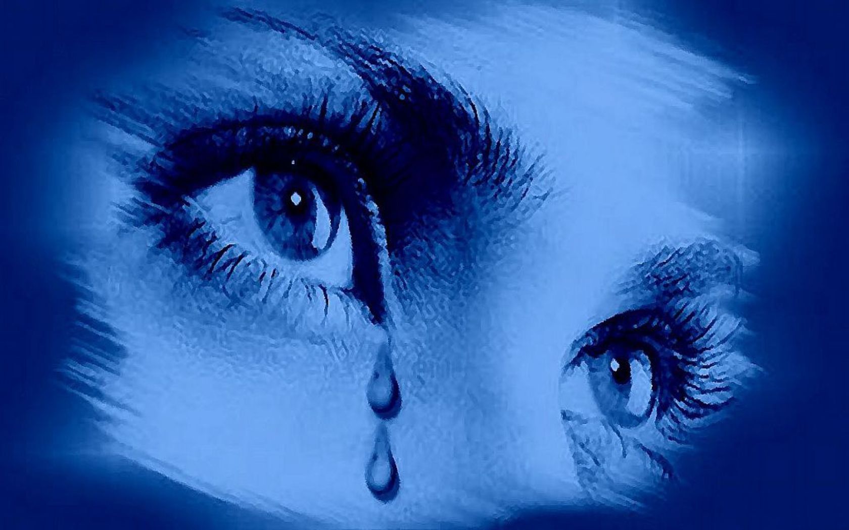 синие слезы  , обои разное