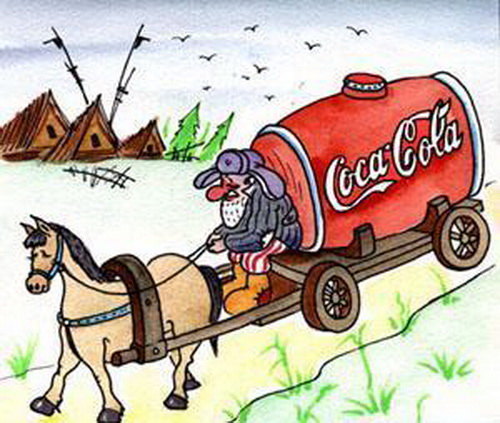 франчайзи Кока-кола, водовоз, бизнес картинка