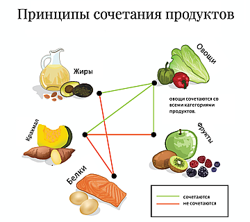 заставка к таблице совместимости продуктов питания