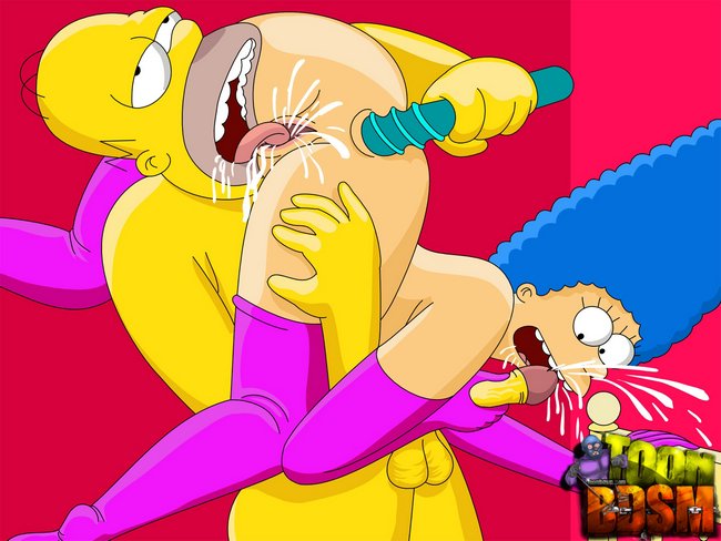Симпсоны эротика, орально анально генитальный секс Симпсонов в позе 69 стоя