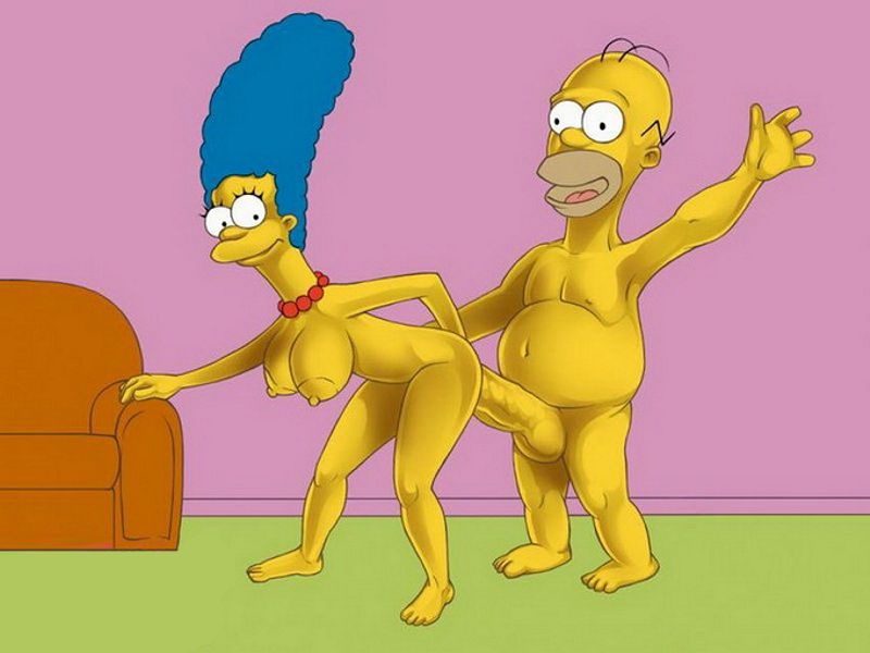 Симпсоны эротика, Гомер пытается натянуть Мардж на свой распухший пенис  