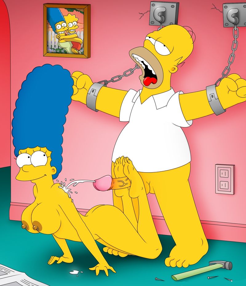 Мардж Симпсон испытывает новые сексуальные практики - фиксация партнера и футфетиш