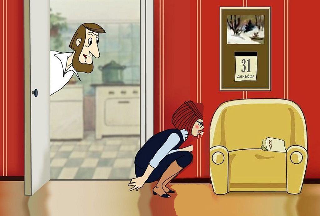 папаша из мультфильма Простоквашино наблюдает как его жена сосет член Дяде