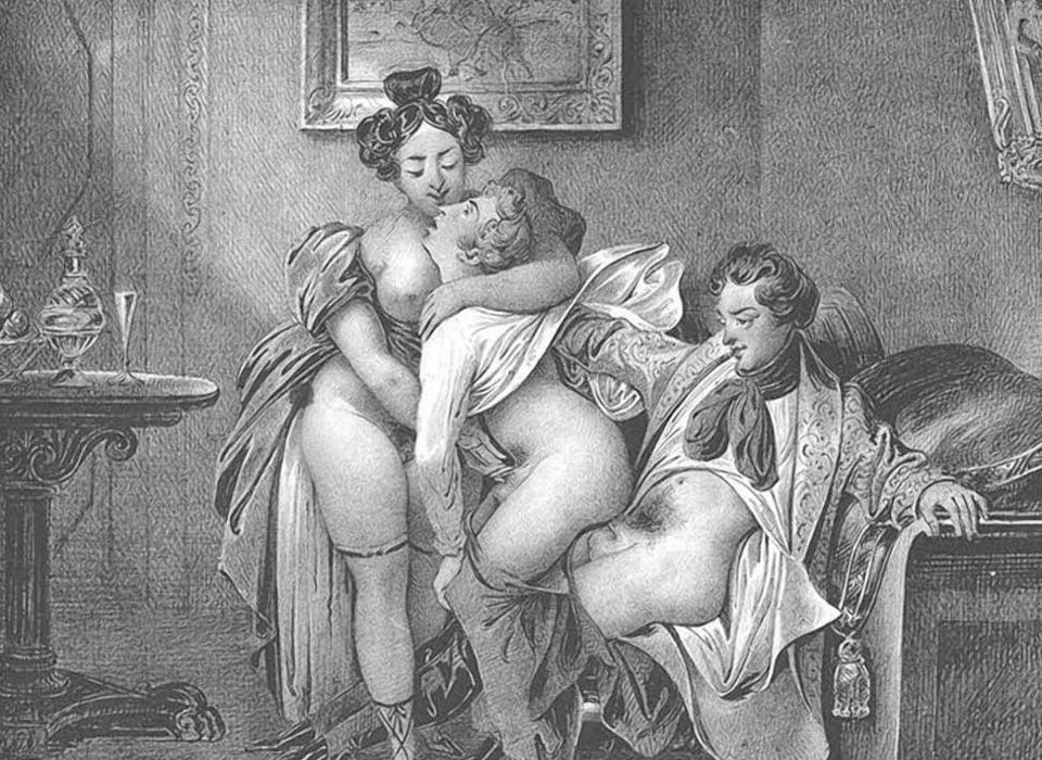 аристократическая двустволка, картинка эротической графики