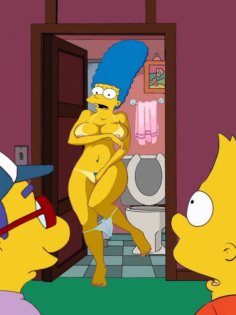 Мардж без трусов выкатилась из ванны, новые порно Симпсоны рисунок 05