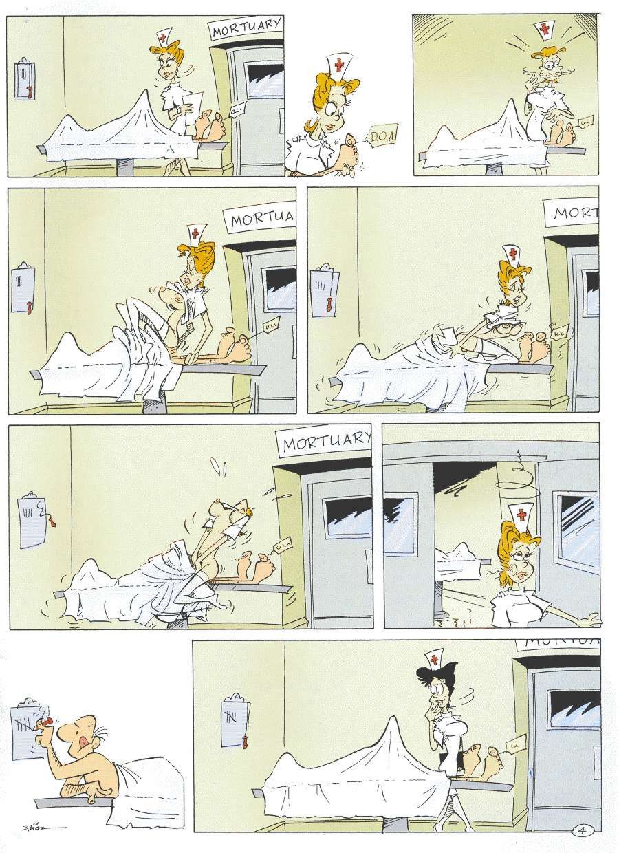 Порно комикс на тему секса медсестры в помещении морга