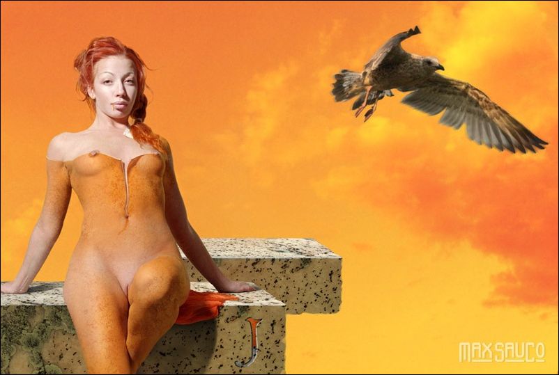 линька. линяющая голая женщина на каменной стене. прикольное порно фото