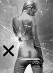 голая попка Кристины Агилера в разбитом зеркале фото 005