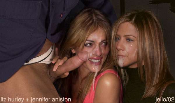 Дженифер Энистон вместе с Лиз Харли все в сперме после орального секса на вечеринке   фото